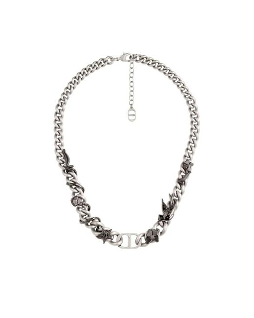 Dior Metallic Star Chain Link Necklace for men