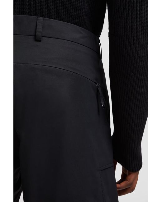 Moncler Black Nylon Cotton Shorts for men
