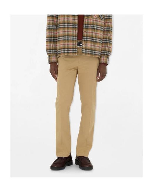 Burberry Natural Straight-Leg Trousers for men