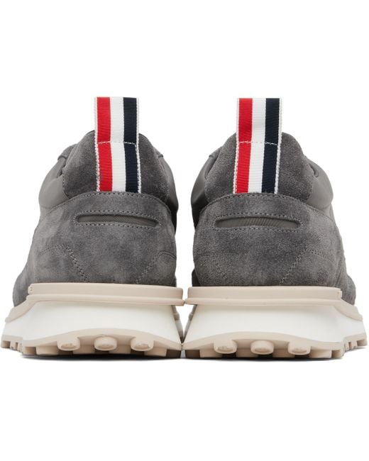 Thom Browne Gray Alumni Sneakers for men