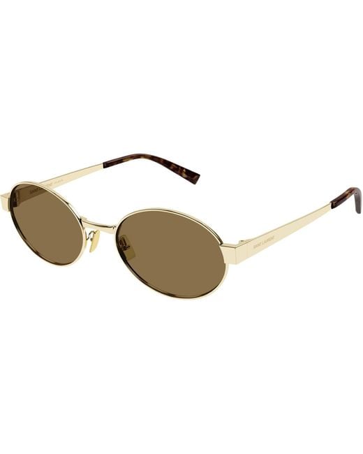 Saint Laurent Black Eyewear Oval Frame Sunglasses