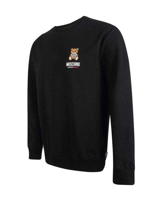 Moschino Black Teddy Bear Motif Sweatshirt for men