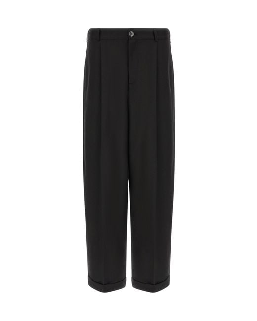 Marni Black Cool Wool Pants for men