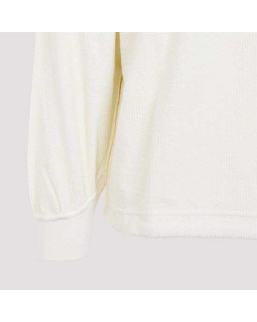Stone Island White Long-Sleeve Sweatshirt for men