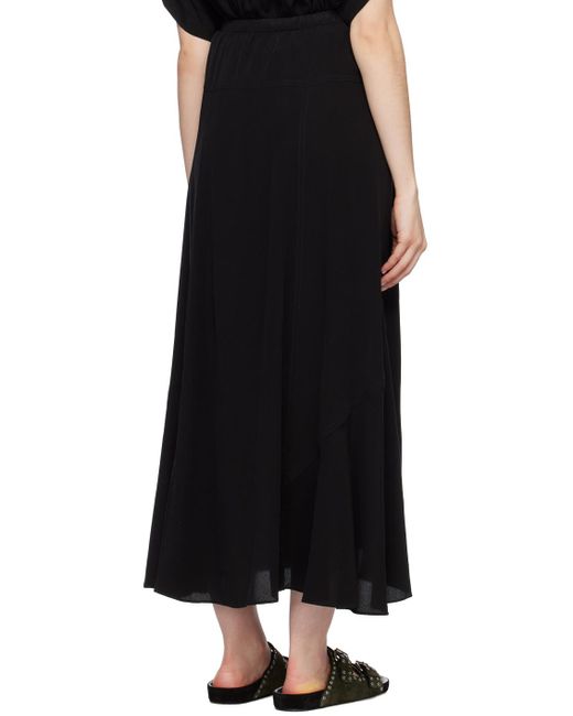 Isabel Marant Black Flared Mid-Length Skirt