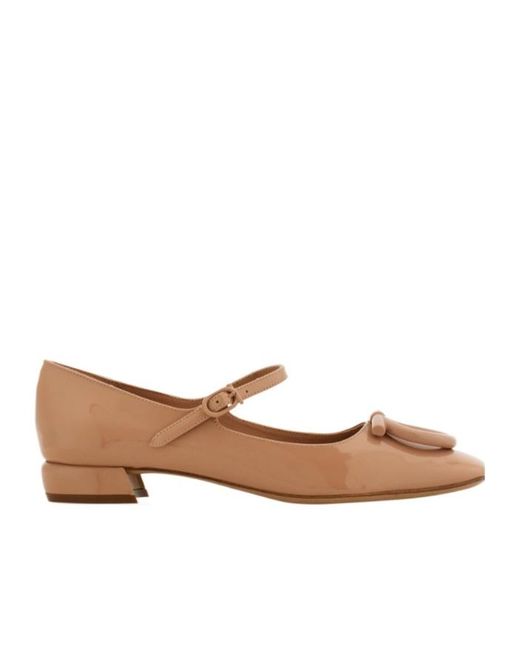 Ferragamo Brown Marry Maxi Gancini Mary Jane