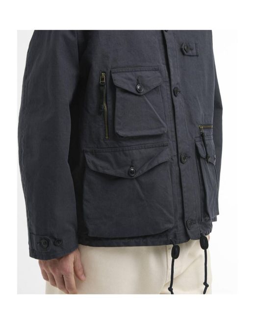 Barbour Black Endurance Button Multi-Pocket Jacket for men