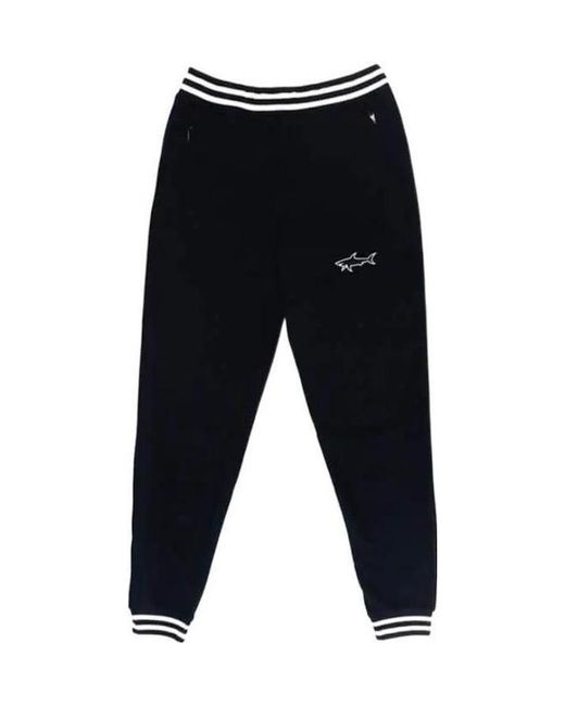Paul & Shark Black Logo Casual Sweatpants for men