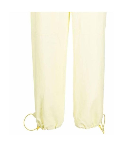 Stella McCartney White Straight Leg Drawstring Cuff Joggers