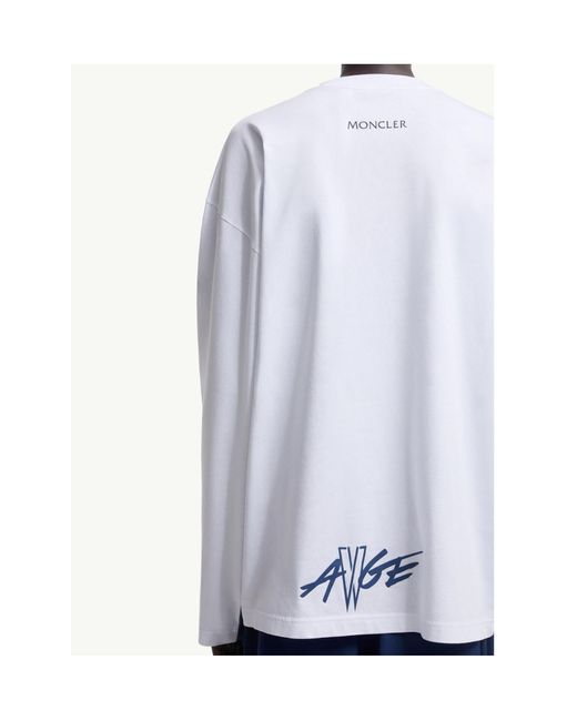 Moncler Blue Long-Sleeved T-Shirt for men