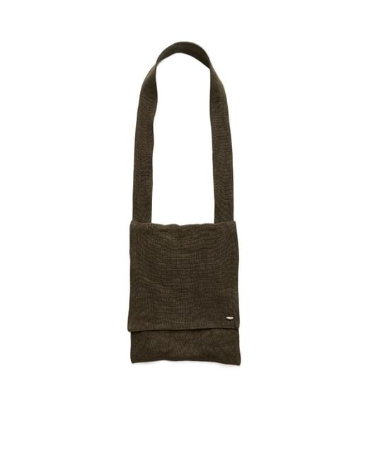 Our Legacy White Slack Flap Messenger Bag for men