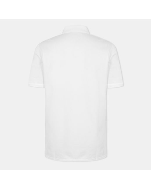 Givenchy White Solid Color Short-Sleeve Polo Shirt for men
