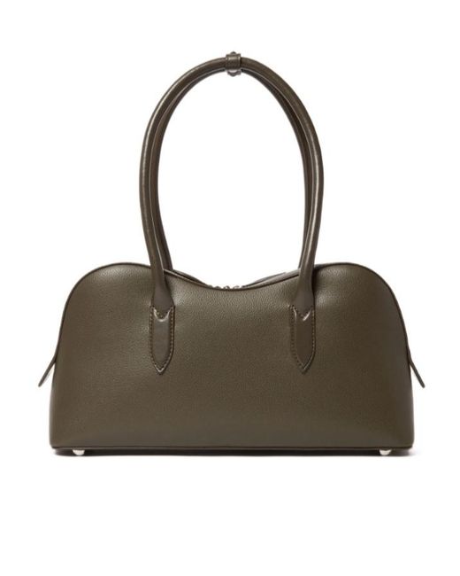 Stella McCartney Brown Stella Ryder Lock Plaque Shoulder Bag