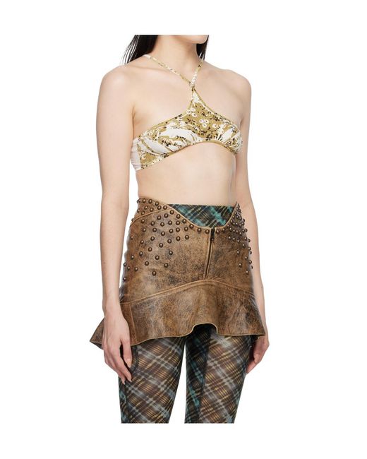 KNWLS Natural Chk Bra