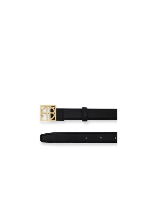 Anine Bing Black Monogram Belt