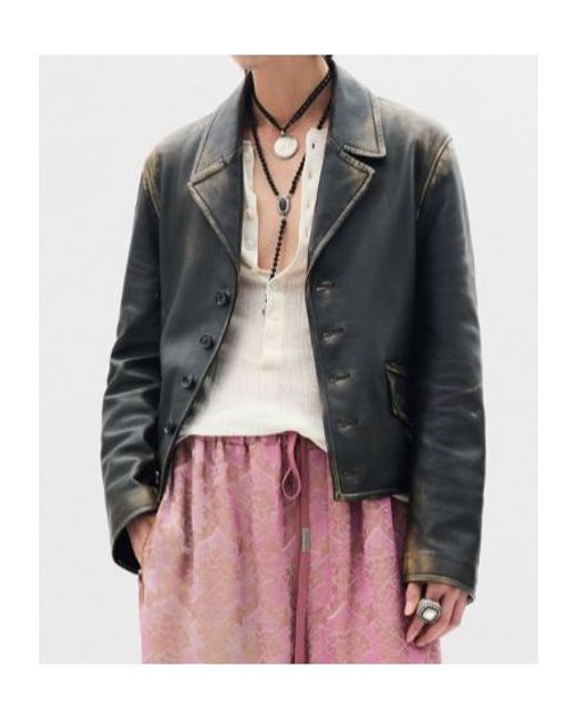 Ann Demeulemeester Black Malik Fitted Boxy Blouson for men