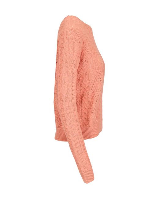 Etro Pink Long-Sleeved Crewneck Knitted Jumper
