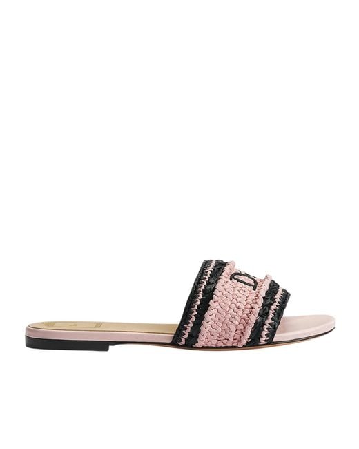 Dior Metallic Iviera Woven Slide