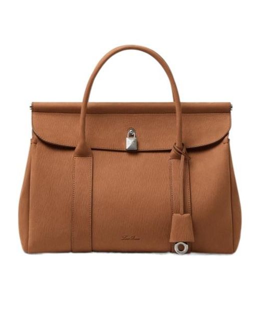 Loro Piana Brown Loom L32 Tote