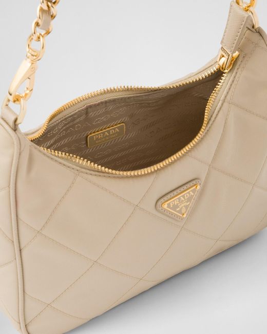 Prada White Re-Edition 1995 Chaîne Re-Nylon Mini-Bag