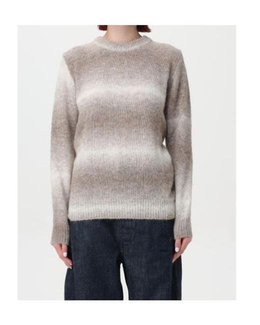 Woolrich Gray Ombré-Effect Knitted Jumper