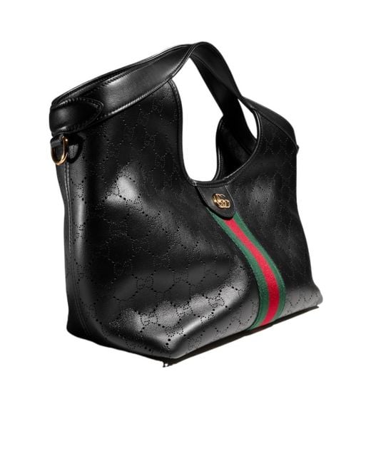 Gucci Black Giglio Small Tote Bag