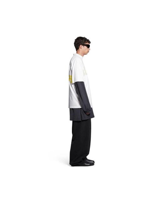 Balenciaga White Tape Logo Crewneck T-Shirt