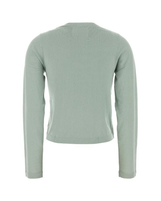Extreme Cashmere Green Crew-Neck Knit Top