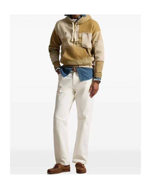 Polo Ralph Lauren Natural Patchwork-Design Drawstring Hoodie for men