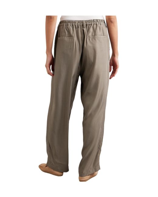 Ssstein Gray Pleated Twill Wide-Leg Pants