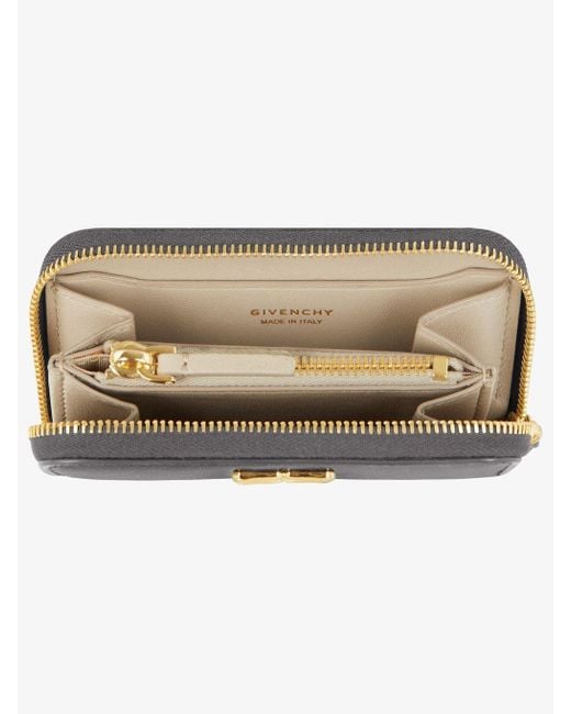 Givenchy Gray Liquid Box Zip Wallet