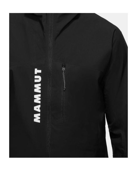 Mammut Black Logo-Print Hooded Jacket for men