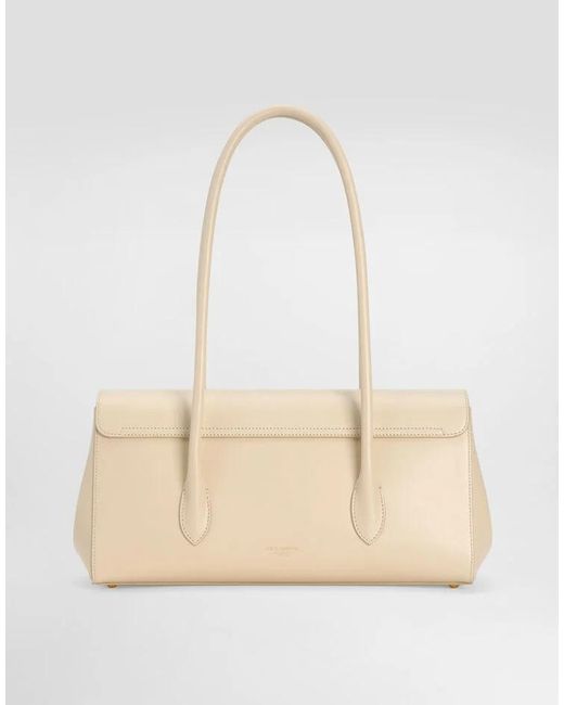 Dolce & Gabbana Natural Marlene Logo Stamp Handbag
