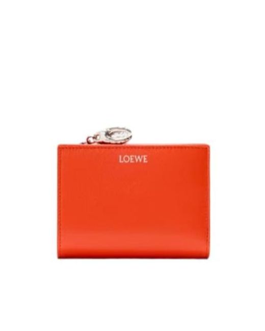 Loewe Red Claw-Shaped Small Wallet