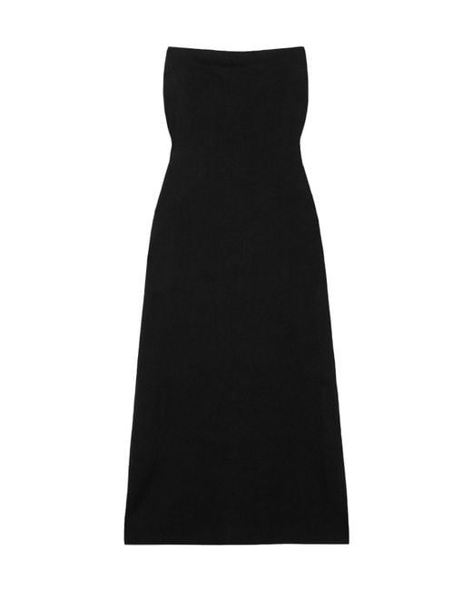 Nili Lotan Black Mozana Strapless Midi Dress