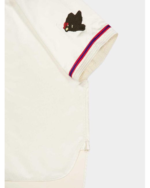 Bode White Logo Embroidered Redtail Baseball Shirt for men