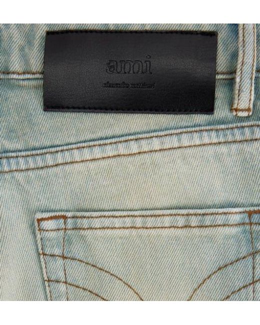AMI Blue Ami Five-Pocket Flared Jeans