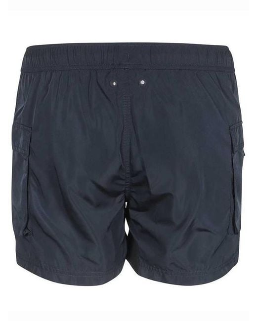 K-Way Blue Logo Swim Trunks for men