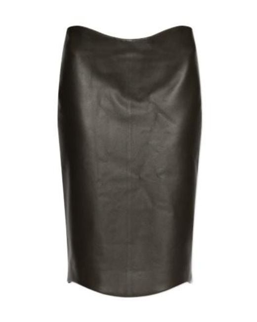 Alaïa Gray Alaïa Midi Pencil Skirt
