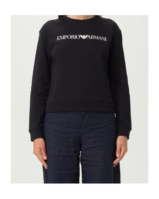 Emporio Armani Black Logo Crew Neck Sweater