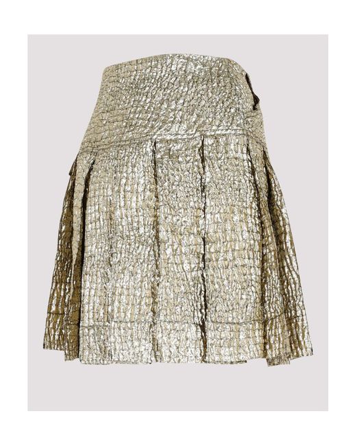 Simone Rocha Natural Pleated Skirt