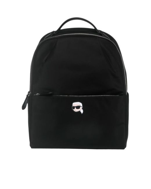 Karl Lagerfeld Black Ikon Backpack