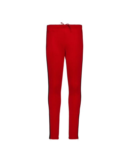 Maison Margiela Red Side-Stripe Slim-Cut Track Pants for men