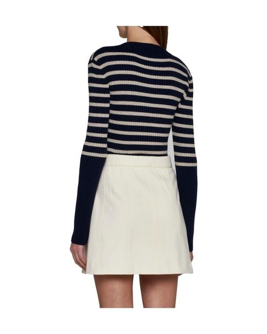 A.P.C. White Buttoned A-Line Mini Skirt