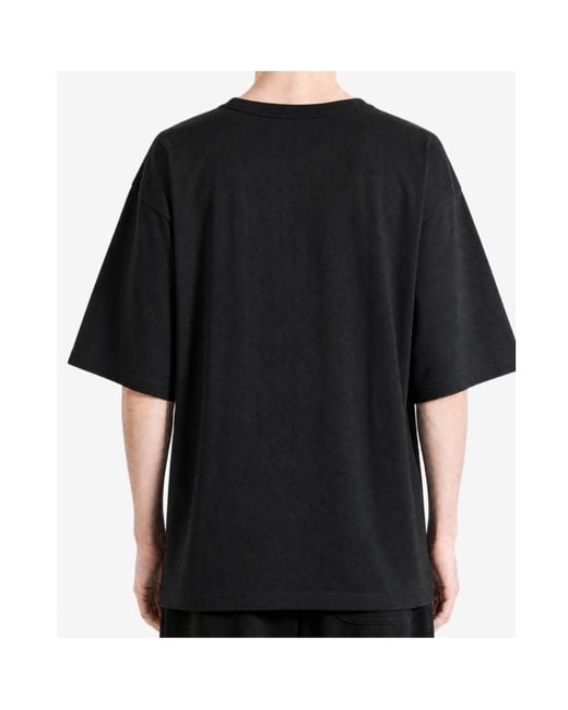 Balenciaga Black Graphic Printed Crewneck T-Shirt for men