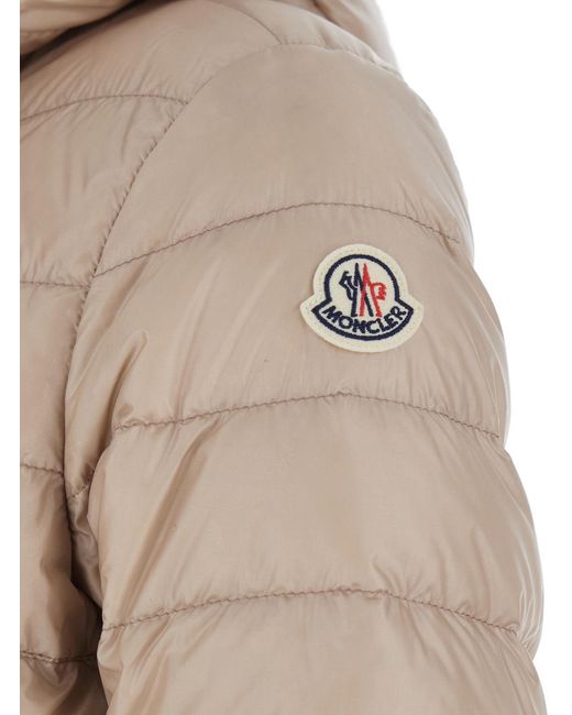 Moncler Natural Jasmin Zip-Up Quilted Jacket