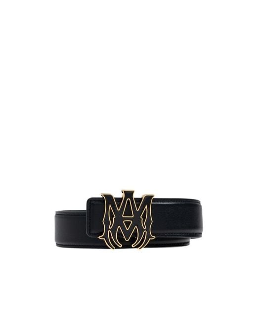 Amiri Black Logo Plaque Buckle Belt for men