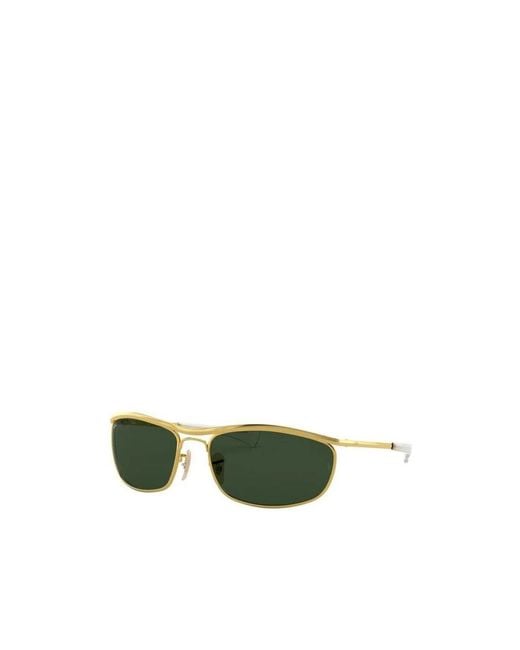 Ray-Ban Green Olympian I Deluxe Rectangular Sunglasses for men