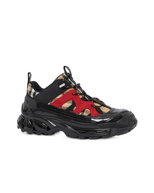 Burberry Black Vintage Check Arthur Sneakers for men