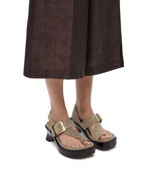 Loewe Gray Ease Heeled Sandals
